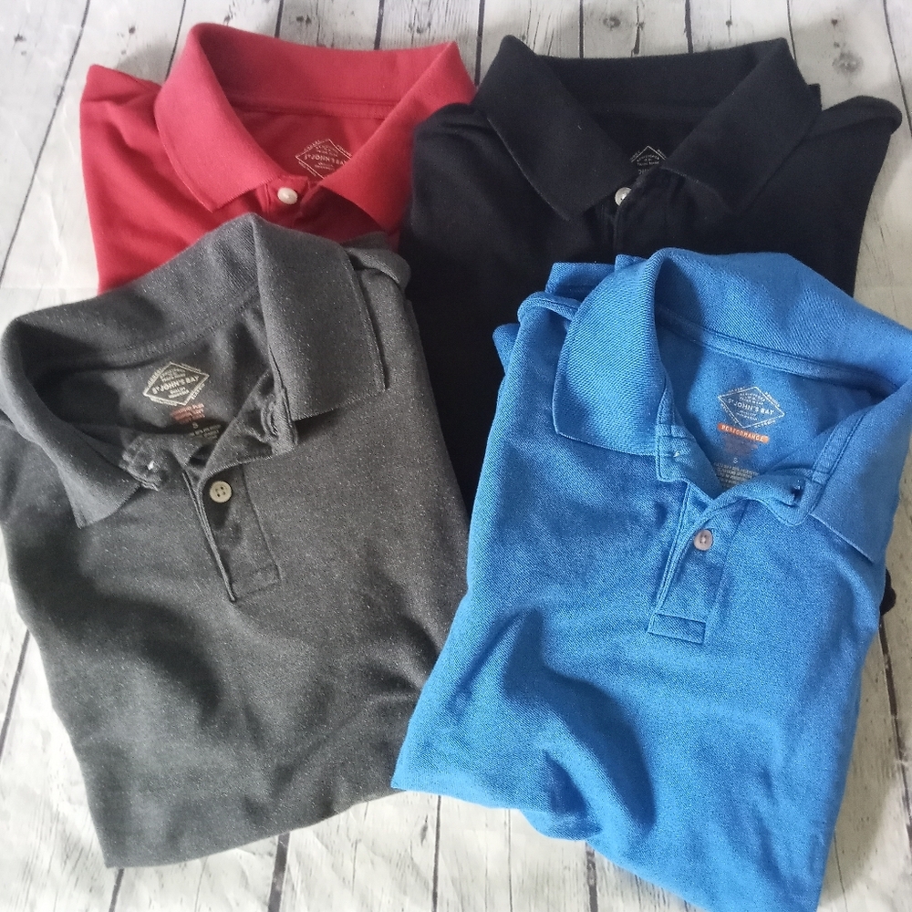 EUC St John's Bay lot of 4 Polo shirts - S
